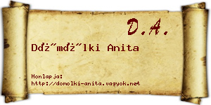 Dömölki Anita névjegykártya